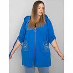 RELEVANCE Ženske ZURICH plus size kapuce z zadrgo temno modre barve RV-BL-6795.84_381302 Univerzalni