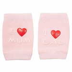 WEBHIDDENBRAND New Baby otroške blazinice za kolena z ABS I Love Mum and Dad pink