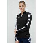 Pulover za vadbo adidas Performance Tiro 23 League črna barva - črna. Pulover za vadbo iz kolekcije adidas Performance. Model z zapenjanjem na zadrgo, izdelan iz recikliranega materiala, ki odvaja vlago.