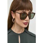 Sončna očala Saint Laurent ženski, rjava barva - rjava. Sončna očala iz kolekcije Saint Laurent. Model s toniranimi stekli in okvirji iz kombinacije umetne snovi in kovine. Ima filter UV 400.