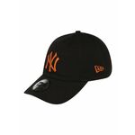 Bombažna bejzbolska kapa New Era črna barva - črna. Kapa s šiltom vrste baseball iz kolekcije New Era. Model izdelan iz tkanine z nalepko.