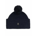 Tommy Hilfiger Kapa Th Evening Pompom Beanie AW0AW15390 Mornarsko modra