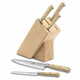 WEBHIDDENBRAND Blok na nože Lion Sabatier, 664387 VERNEUIL, blok na nože + 5 nožů Broceliande, bukové dřevo