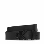 Moški pas Calvin Klein Jeans Ro Mono Plaque Lthr Belt 35Mm K50K511416 Black BEH