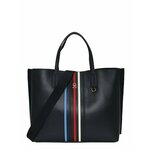 Tommy Hilfiger Ročna torba Iconic Tommy Satchel Corp AW0AW16409 Mornarsko modra