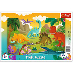 WEBHIDDENBRAND Trefl Puzzle Dinozavri / 15 kosov