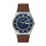 Skagen ura SKW6574 - rjava. Ura iz kolekcije Skagen. Model s okrogla številčnico in usnjenim pasom.