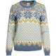 Dale of Norway Vilja Womens Knit Sweater Off White/Blue Shadow/Mustard XS Skakalec