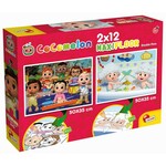 CoComelon Gradnja maxi talne puzzle, 2v1, 2x12 delov