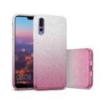 OSTALO Silikonski ovitek z bleščicami bling 2v1 za huawei p40 - srebrno pink