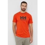 Helly Hansen kratka majica - oranžna. Kratka majica iz kolekcije Helly Hansen. Model izdelan iz tanke, elastične pletenine.