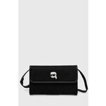 Denarnica Karl Lagerfeld ženska, črna barva, 245W3218 - črna. Velika denarnica iz kolekcije Karl Lagerfeld. Model izdelan iz sintetičnega materiala.