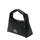 Torbica Armani Exchange črna barva - črna. Majhna torbica iz kolekcije Armani Exchange. Model na zapenjanje, izdelan iz ekološkega usnja. Lahek in udoben model, idealen za vsakodnevno nošenje.