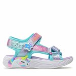 Otroški sandali Skechers UNICORN DREAMS SANDAL MAJESTIC BLISS turkizna barva - turkizna. Otroški sandali iz kolekcije Skechers. Model je izdelan iz tekstilnega materiala. Model z mehkim zgornjim delom se zlahka prilagodi stopalu.