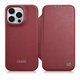 iCARER ce premium leather folio case iphone 14 pro magnetic flip leather folio case magsafe red (wmi14220714-rd)