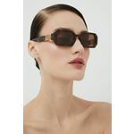 Sončna očala Swarovski žensko - rjava. Očala iz kolekcije Swarovski. Model s enobarvnimi stekli in okvirji iz plastike.