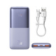 slomart powerbank baseus bipow pro 10000mah 20w vijolična z usb tip a - usb tip c 3a 0,3m kablom (ppbd040205)