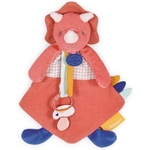 Igrača držalo za dudo dinozaver Doudou Pink 23 cm