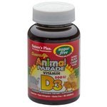 Animal Parade® Vitamin D3 (500 IU) - brez sladkorja - 90 tab. liz.
