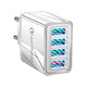 Verkgroup 4x USB 3.0 hitri polnilec 220V z LED 3.1A siv