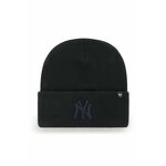 Kapa 47 brand MLB New York Yankees črna barva - črna. Kapa iz kolekcije 47 brand. Model izdelan iz pletenine z nalepko.