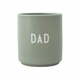 Svetlo zelena porcelanast lonček Design Letters Favourite Dad