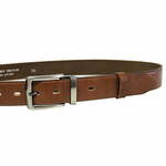 Penny Belts Moški usnjeni svečani pas 35-020-2-48 Rjava (Dolžina traku 95 cm)