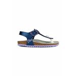 Otroški sandali Geox x Frozen mornarsko modra barva - mornarsko modra. Otroški sandali iz kolekcije Geox. Model izdelan iz ekološkega usnja.