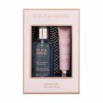 Baylis &amp; Harding Jojoba, Vanilla &amp; Almond Oil Signature Collection darilni set sprej za telo Jojoba, Vanilla &amp; Almond Oil 95 ml + glos za ustnice 12 ml za ženske