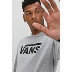 Vans longsleeve - siva. Longsleeve iz kolekcije Vans. Model izdelan iz bombažnega materiala.