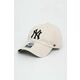 Kapa s šiltom 47brand MLB New York Yankees bež barva - bež. Kapa s šiltom vrste baseball iz kolekcije 47brand. Model izdelan iz bombažnega materiala.