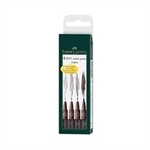 Faber-Castell Faber - Castell Marker Pitt Umetniško pero - sepija (S,F,M,B) 4 kosi