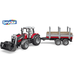 Bruder 2046 Farmer Massey Ferguson traktor z vleko