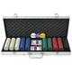 Greatstore Poker Set s 500 Žetoni Aluminij