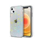 Onasi Clear case silikonski ovitek hologram za iphone 13 6.1 - prozoren s srčki