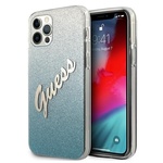 Guess GUHCP12MPCUGLSBL iPhone 12/12 Pro 6,1" moder/blue trdi ovitek Glitter Gradient Script