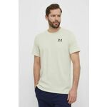 Under Armour Men's UA Logo Embroidered Heavyweight Short Sleeve Silt/Black S Fitnes majica