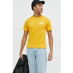 Bombažna kratka majica HUF oranžna barva - oranžna. Kratka majica iz kolekcije HUF. Model izdelan iz tanke, elastične pletenine.