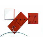 Mørtens Furniture Stenski obešalnik Jordon, komplet 4 kosov, 15 cm, rdeč