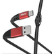 Hama USB-A - Lightning kabel za iPhone, 1,5 m, črno-rdeč (00187217)