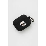 Karl Lagerfeld KLACAPSILGLBK AirPods Pro cover črn/black Silikon Ikonik