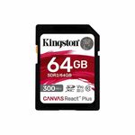 Kingston SDXC 64GB Canvas React Plus SDHC UHS-II 300R/260W U3 V90 za Full HD/4K/8K