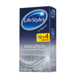 Lifestyles Skyn Ultra Thin kondomi, 12+4
