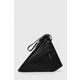 Torbica Calvin Klein črna barva - črna. Srednje velika torbica iz kolekcije Calvin Klein. Model na zapenjanje, izdelan iz ekološkega usnja. Model je enostaven za čiščenje in vzdrževanje.