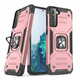 slomart wozinsky ring armor tough hybrid case cover + magnetni nosilec za samsung galaxy s22 + (s22 plus) roza