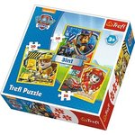 Trefl Puzzle 3in1 Paw Patrol: Marshall, Rubble and Chase