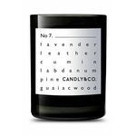 Candly dišeča sojina sveča No.7 Lavender &amp; Cumin - črna. Dišeča sveča iz kolekcije Candly. Model izdelan iz stekla.