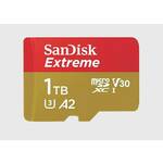 SANDISK SDXC MICRO 1TB EXTREME, 190/130MB/s, A2, UHS-I, U3, V30, C10, adapter SDSQXAV-1T00-GN6MA