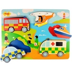 Bigjigs Toys Vkladacie puzzle záchranári