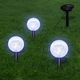 vidaXL Set okroglih LED vrtnih luči za namestitev v tla in s solarnim panelom
